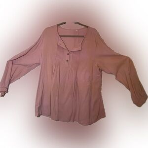 Linen boho loose fit blouse